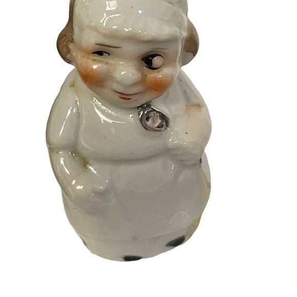 Vintage Bakers Chef Salt & Pepper Shakers Ceramic Japan Hand Painted 2.5" - 3"H - Picture 9 of 9